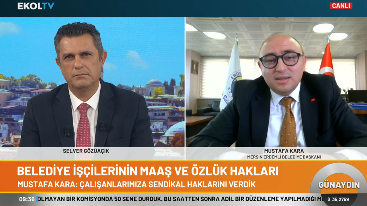 Erdemli Belediye Başkanı Mustafa Kara Ekol TV'de! Belediyedeki en düşük maaşı açıkladı