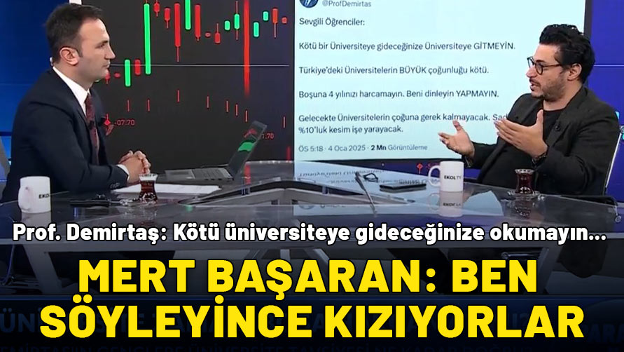 Sayılı üniversiteler dışında eğitim iyi değil diyen Başaran:  Sahadaki bilgiyi öğrenmek çok önemli