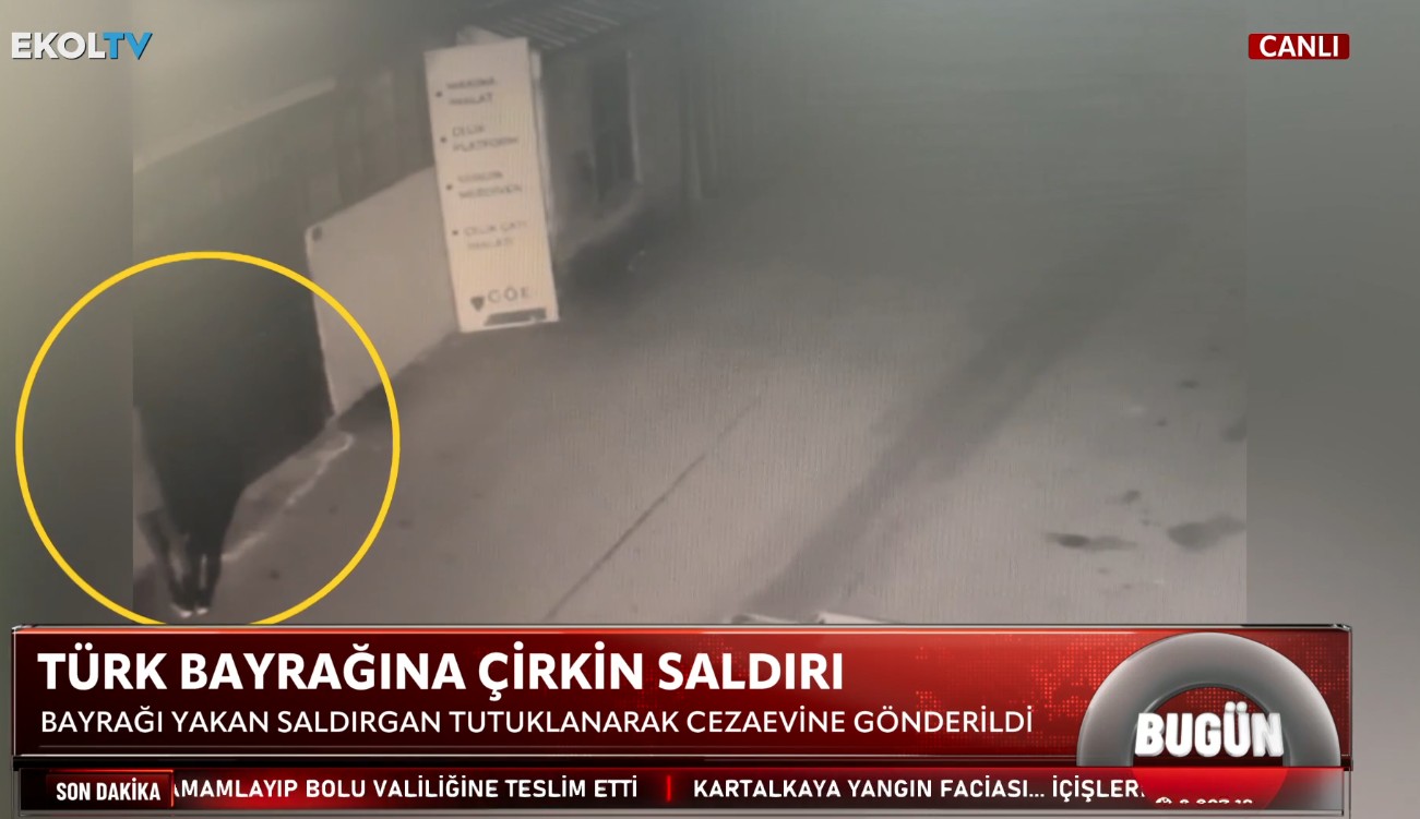 Yaptığı saygısızlık cezasız kalmadı: Türk bayrağına çirkin saldırı