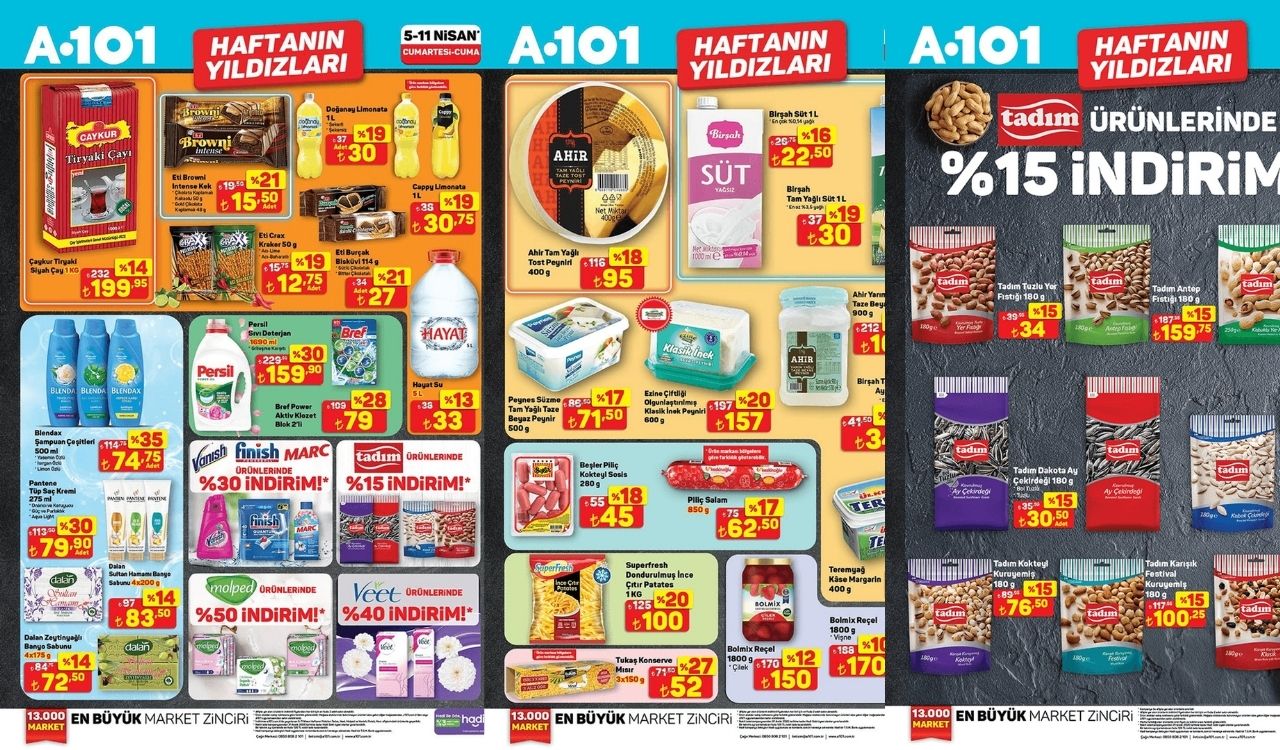 Çay, peynir, sütte dev indirim: A101 5 Nisan kataloğu yayımlandı. A101'e giden kârlı çıkacak!