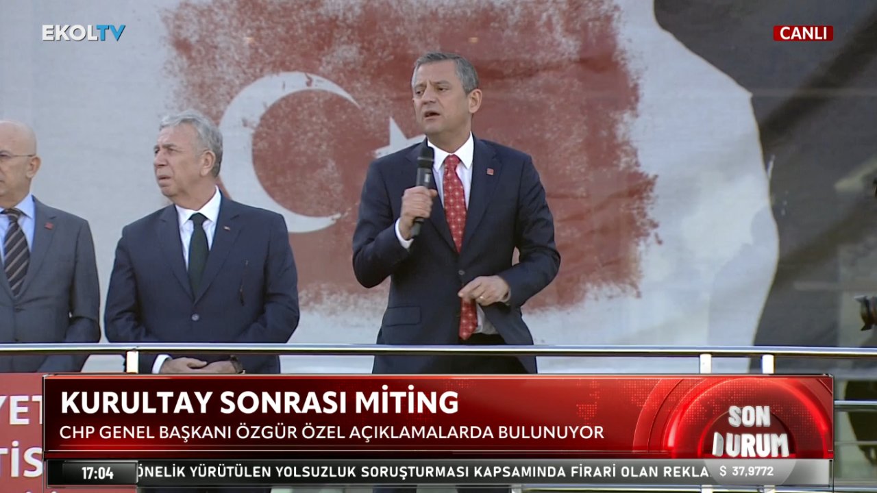 Özgür Özel'den kurultay sonrası miting