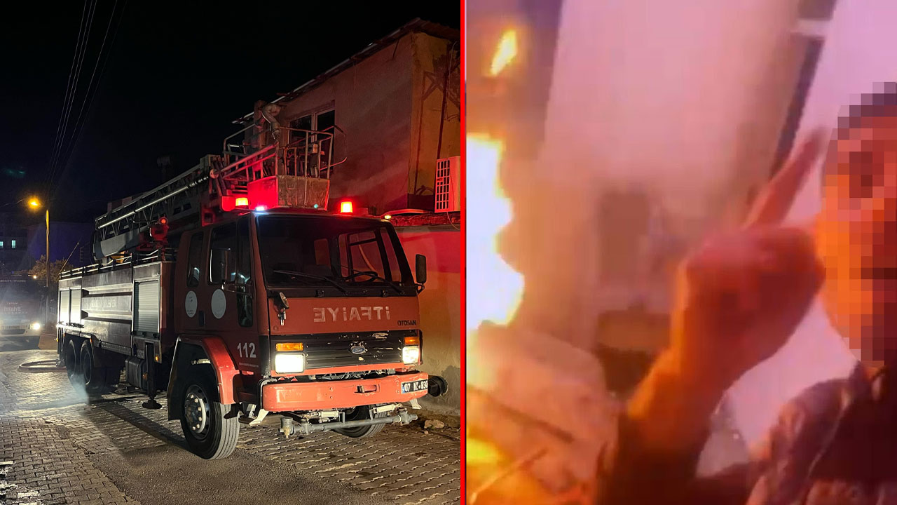 Annesine kızıp evi ateşe verdi: Dehşet anlarını canlı yayınladı
