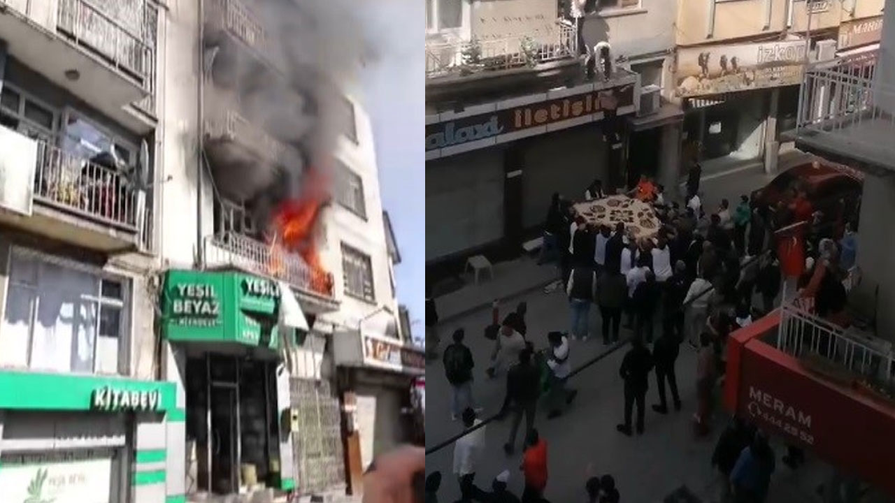 Vatandaşların açtığı battaniye ölü sayısının artmasını önledi! Yangından kurtulma anı kamerada