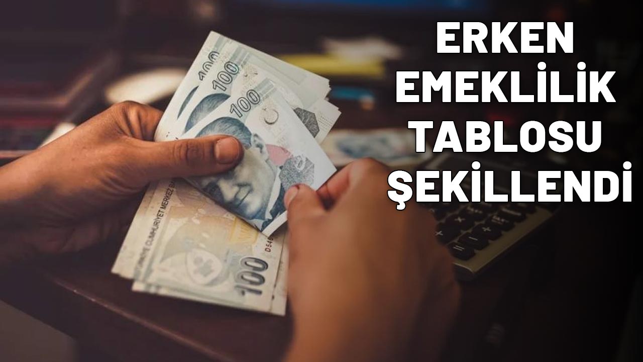 ERKEN EMEKLİLİK TABLOSU ŞEKİLLENDİ: 2000 yılı sonrasına kademeli emeklilik...