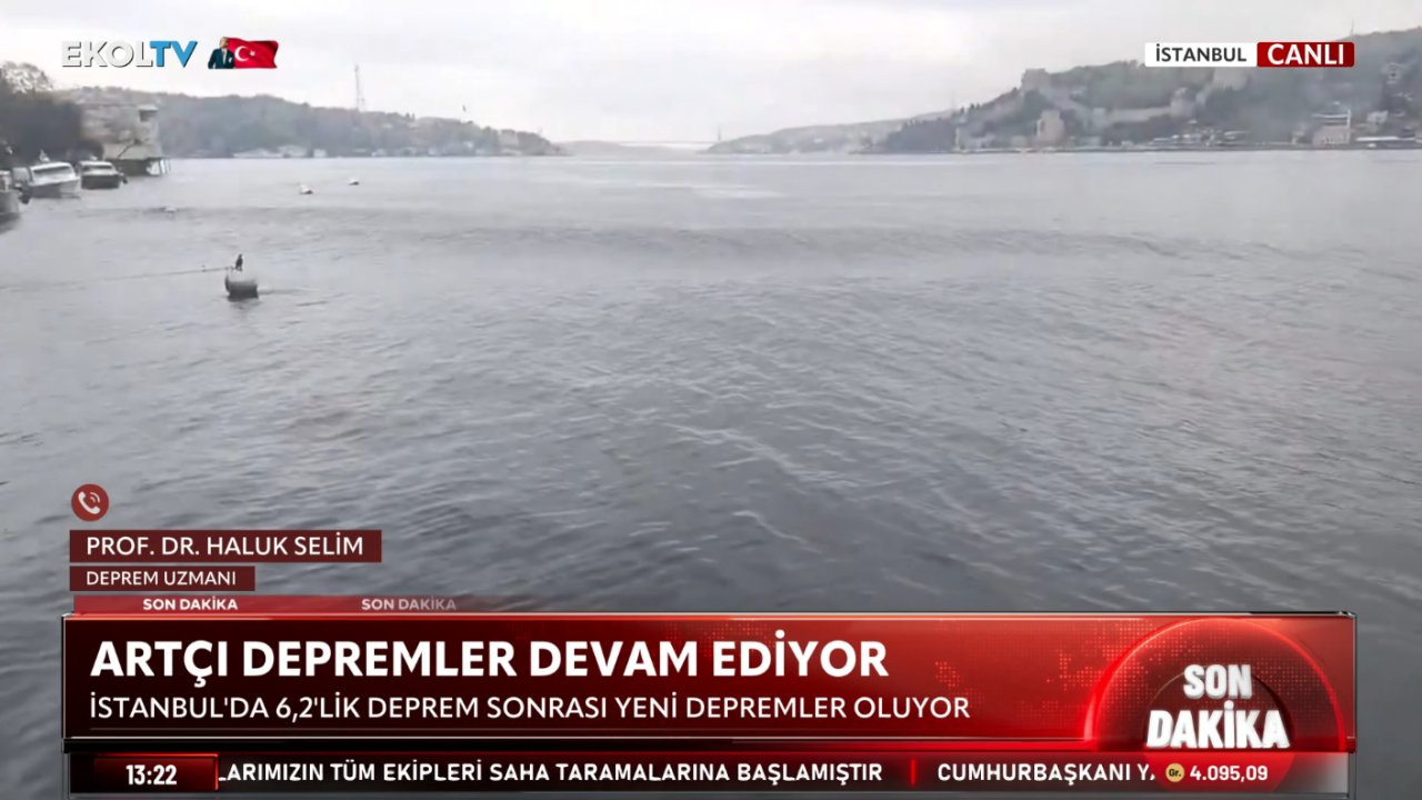 Deprem sonrası İstanbul'da tsunamiyi andıran görüntüler! Deniz böyle kabardı