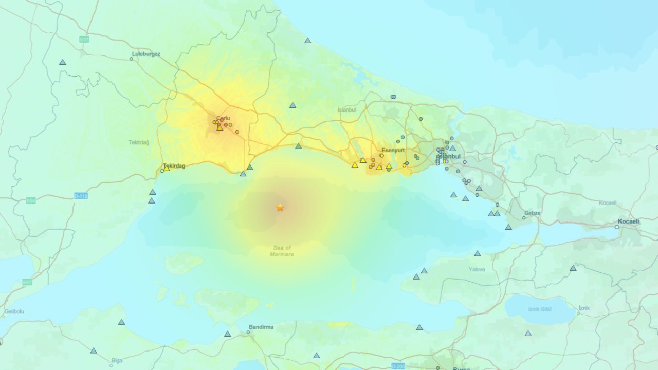 İstanbul'daki deprem nerede kaç şiddetinde hissedildi? İşte ilçe ilçe deprem oranları