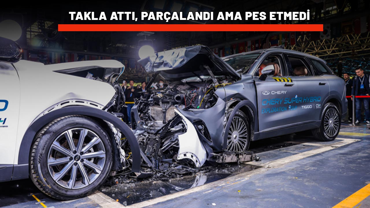 TAKLA ATTI, PARÇALANDI AMA PES ETMEDİ: Chery TIGGO9 ile yer yerinden oynadı!