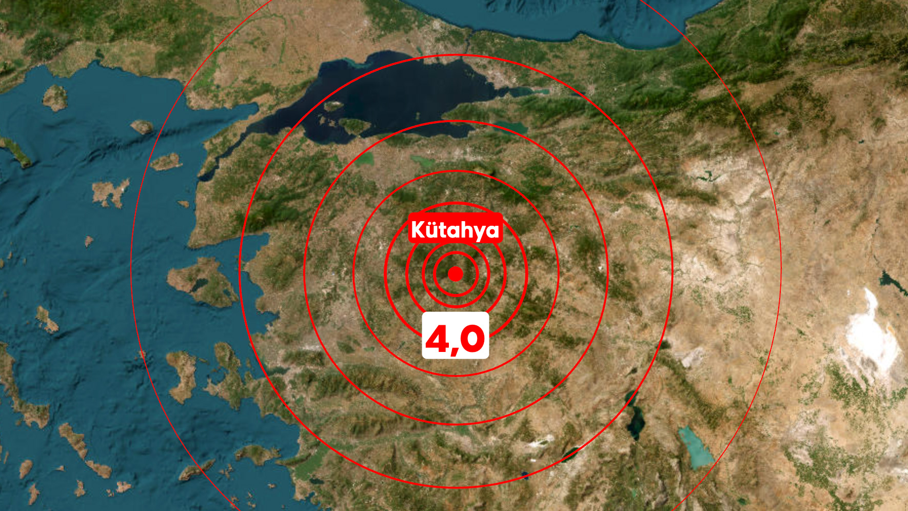 Kütahya'da 4 büyüklüğünde deprem