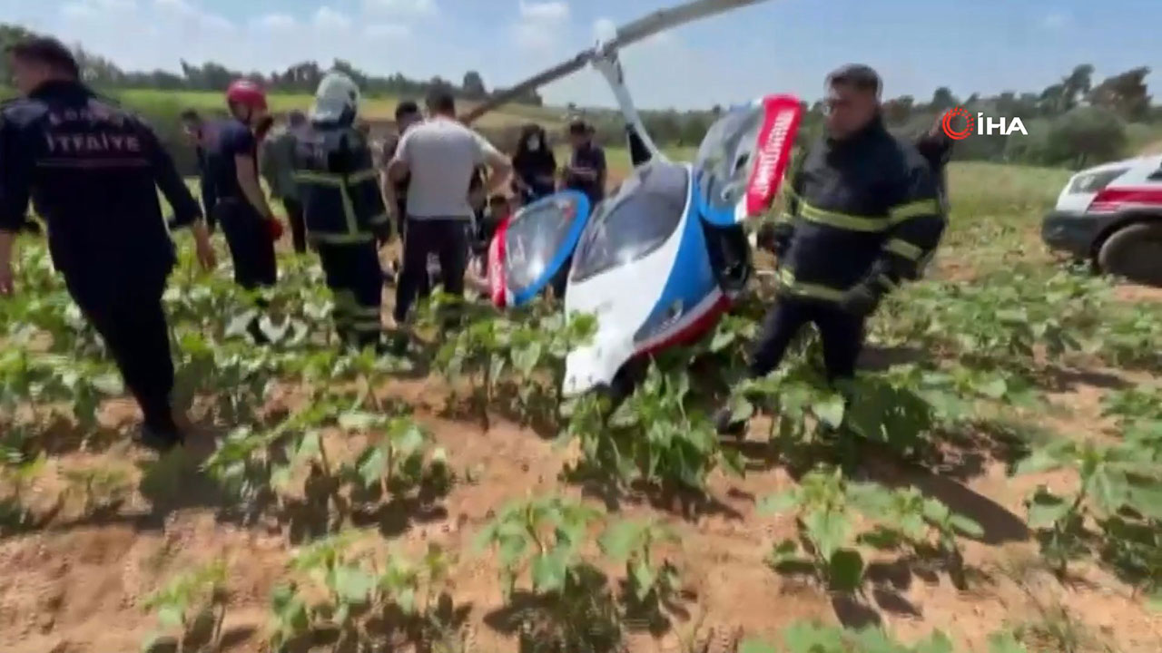 Jandarmaya ait bir Cayrokopter düştü: Kazada pilot ve teknisyen yaralandı