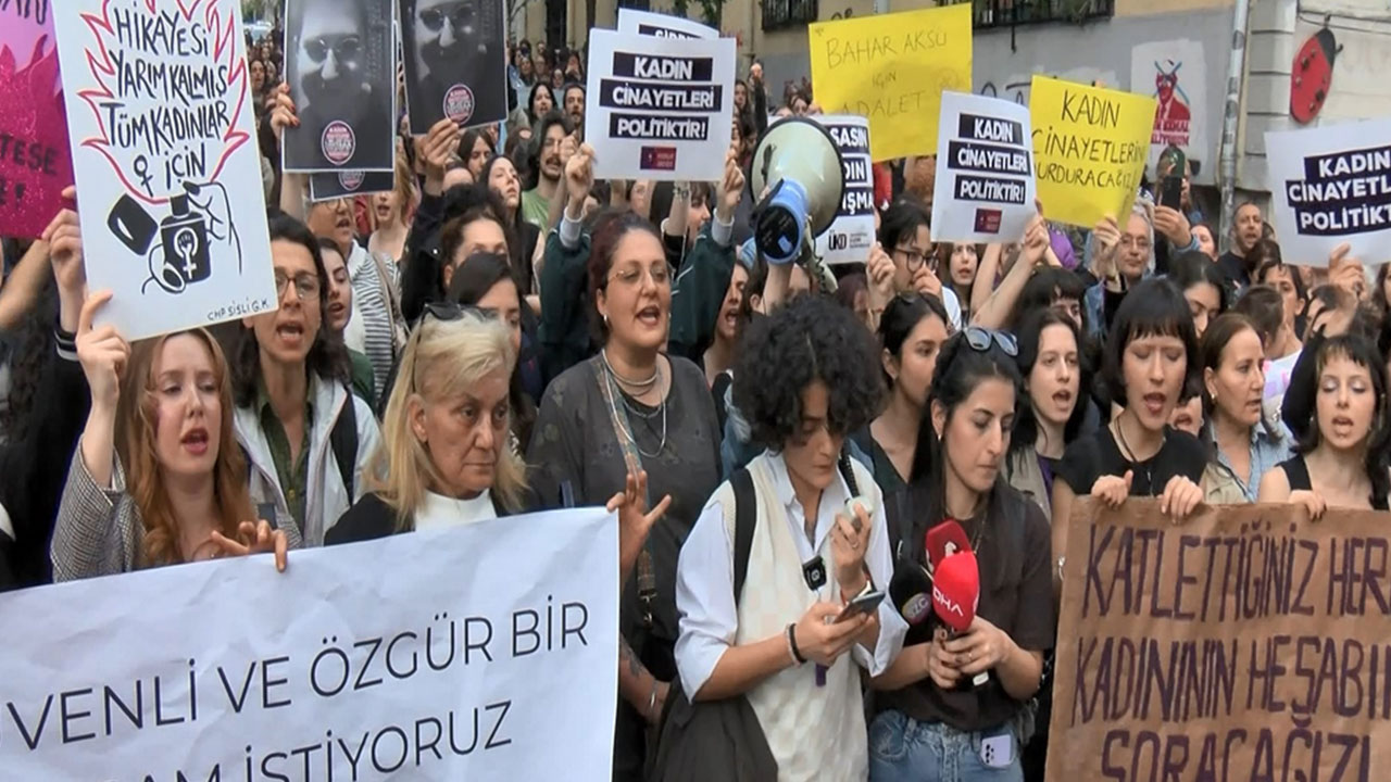 Şişli’de kadınlar öldürülen Bahar Aksu için yürüdü