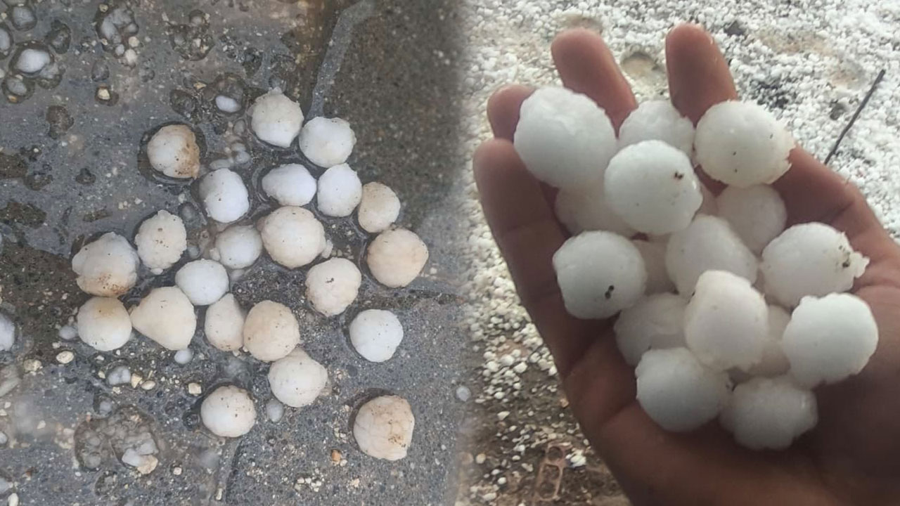 Ceviz büyüklüğünde dolu yağdı! Hem hortum hem de dolu vurdu: Tarım arazileri zarar gördü