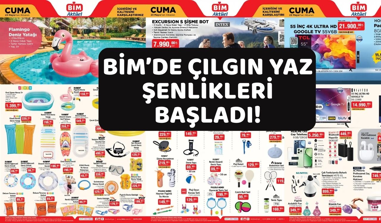 BİM'E 5 KİŞİLİK ŞİŞME BOT GELİYOR: BİM 23 Mayıs indirim kataloğunu duyurdu!