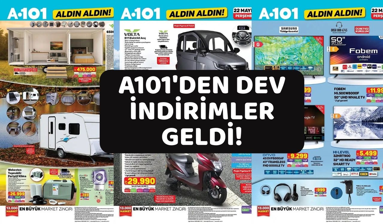 A101'E ÇEKME KARAVAN VE ELEKTRİKLİ MOPED GELİYOR: A101 22 Mayıs 2025 aktüel kataloğunu duyurdu!