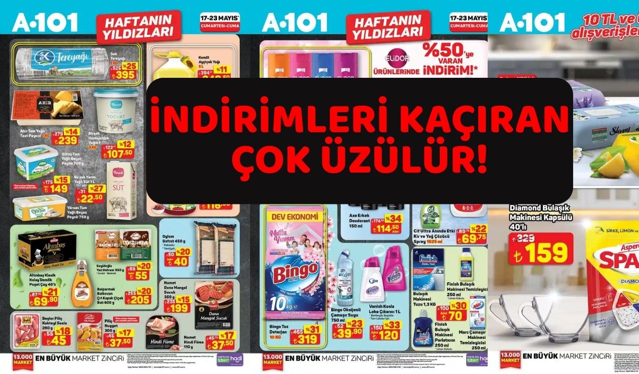 TEREYAĞI, AYÇİÇEK YAĞI, PEYNİR VE ÇAYDA DEV İNDİRİM: A101 23 Mayıs'a kadar devam edecek indirimlerini duyurdu!