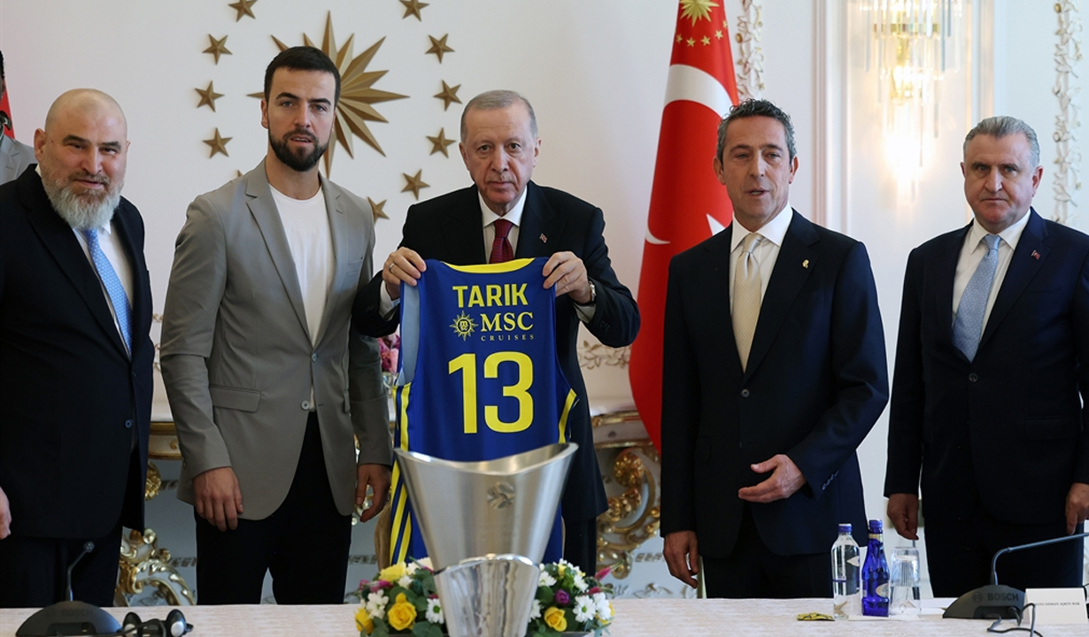 Cumhurbaşkanı Erdoğan, Fenerbahçe Beko'yu kabul etti!