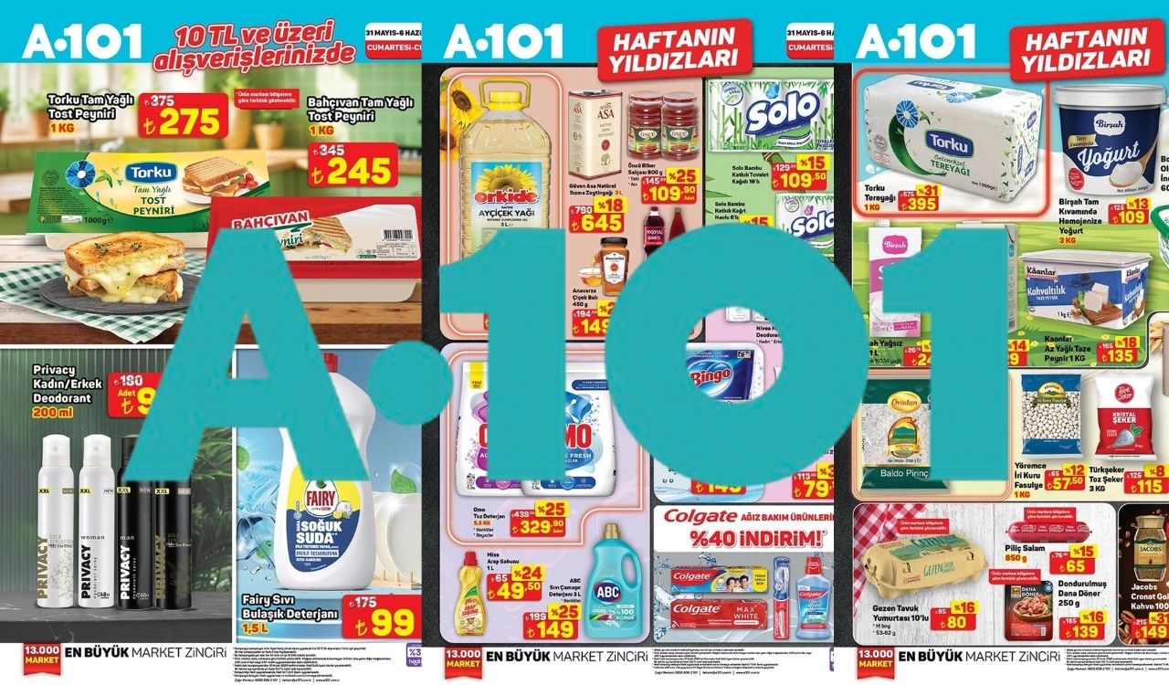 AYÇİÇEK YAĞI, SALÇA, TEREYAĞI VE PEYNİRDE DEV İNDİRİM: A101'den bomba indirimler geldi. Kaçıran çok üzülür!
