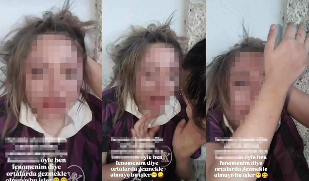 Genç kızı dövdükleri yetmedi bir de sosyal medyada paylaştılar!