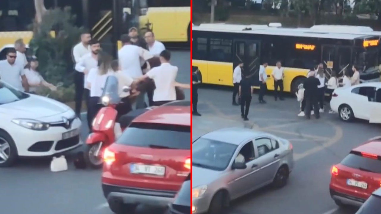 İki kadın park yeri yüzünden tekme tokat birbirine girdi: Sokak ortasında arbede