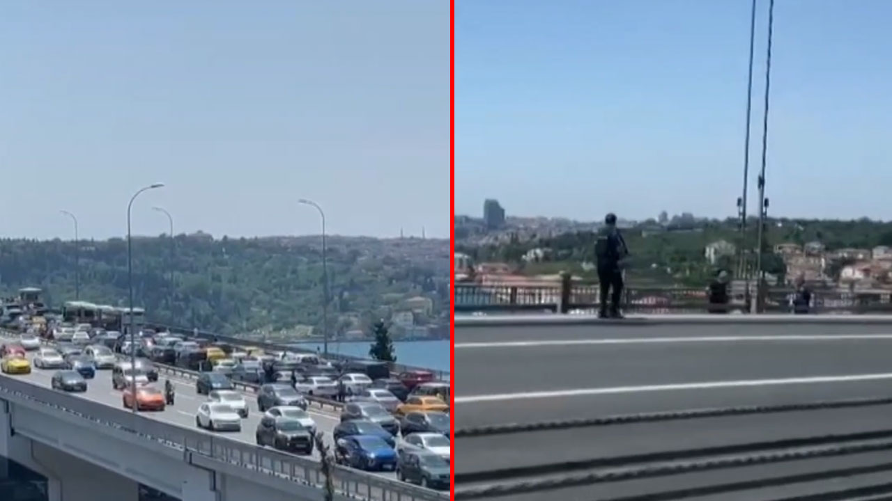 Son dakika! İstanbul'da hareketli saatler: Elinde silahla köprüye çıktı