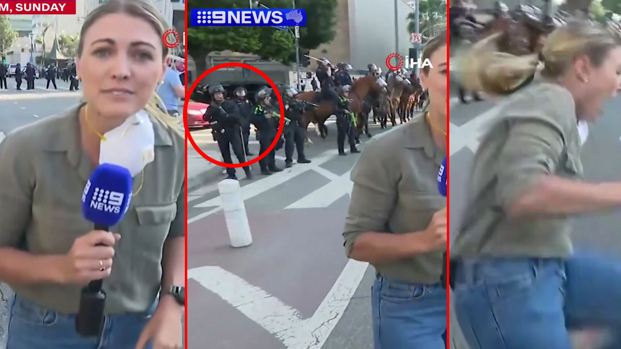 Polis televizyon muhabirini yayın yaparken bacağından vurdu