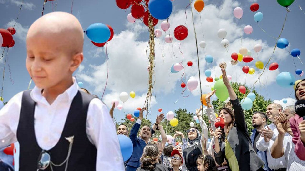 Kanseri yenen Selim için anlamlı etkinlik: Balonlar göğe bırakıldı!