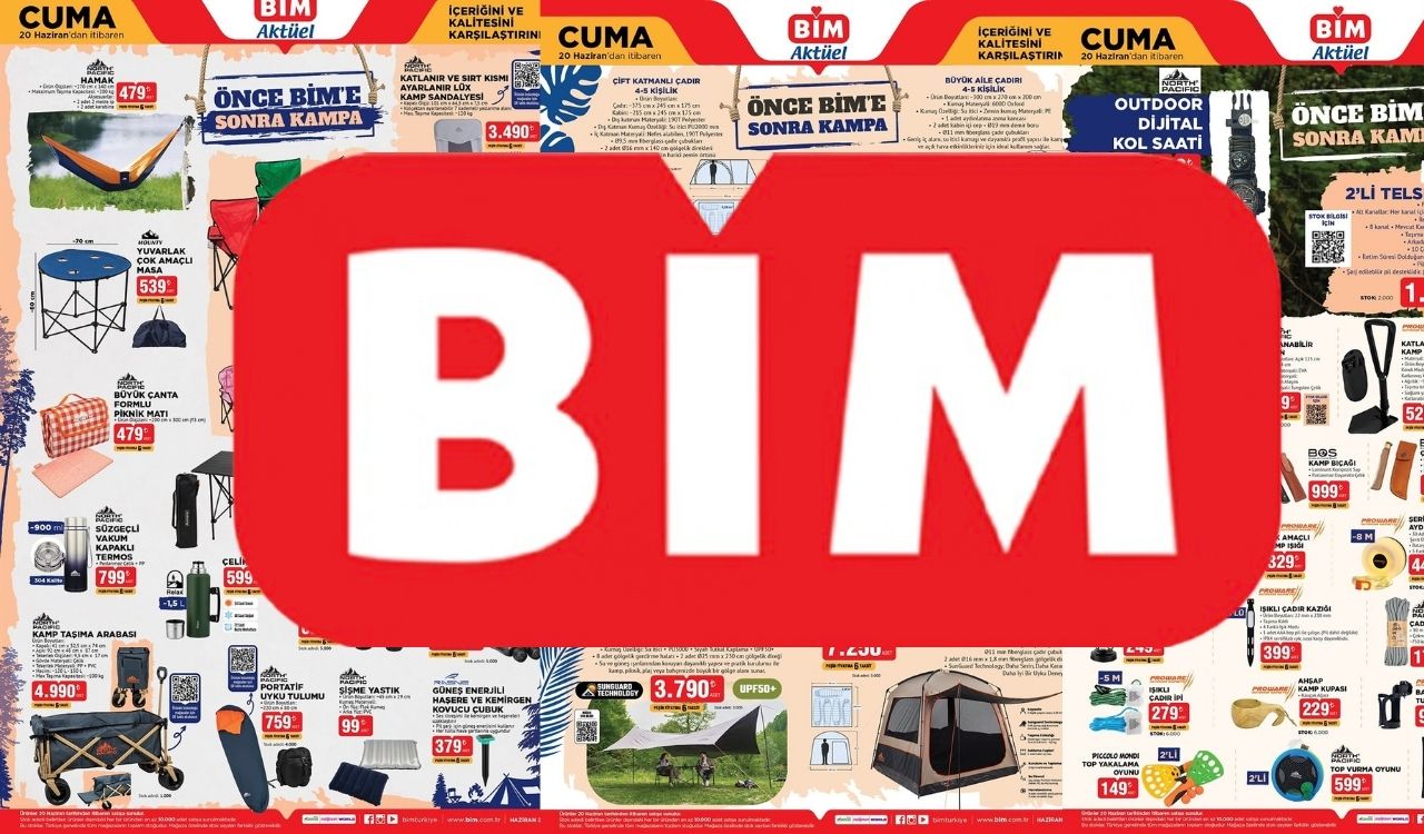 BİM'E KAMP ÇADIRI, ELEKTRİKLİ BİSİKLET, KAMP SANDALYESİ İNDİRİMLİ FİYATLARIYLA GELİYOR: 20 Haziran BİM aktüel kataloğu