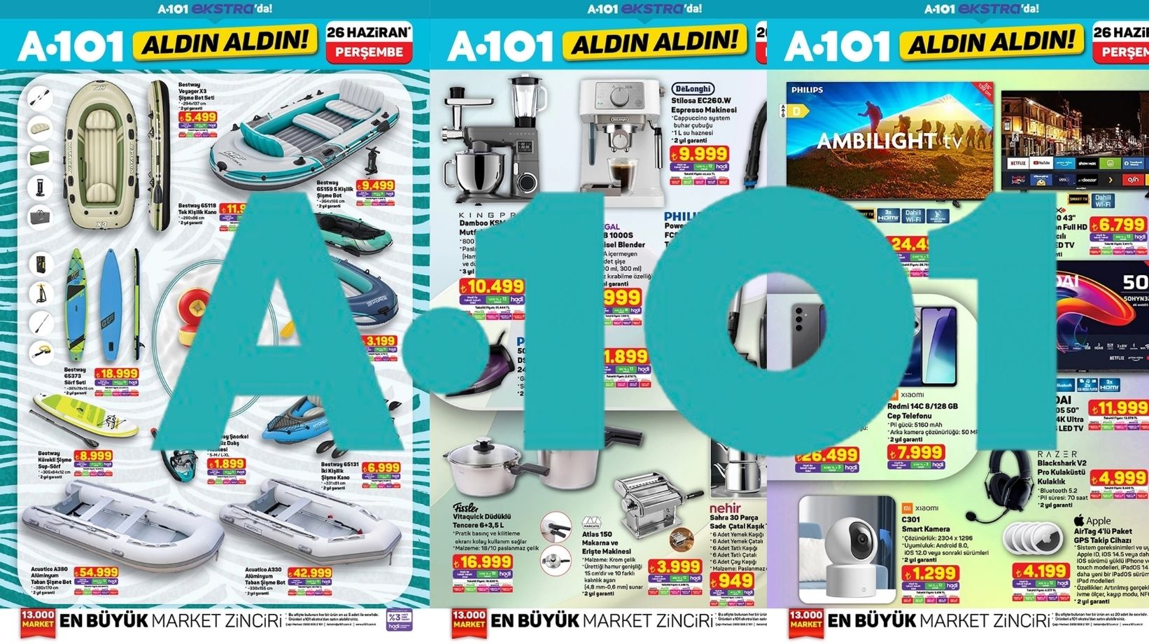 A101'E BAKMAYAN ÇOK ŞEY KAÇIRIR: A101 26 Haziran "Aldın Aldın" kataloğu yayınlandı. Puma ayakkabı ve şişme bot geliyor!