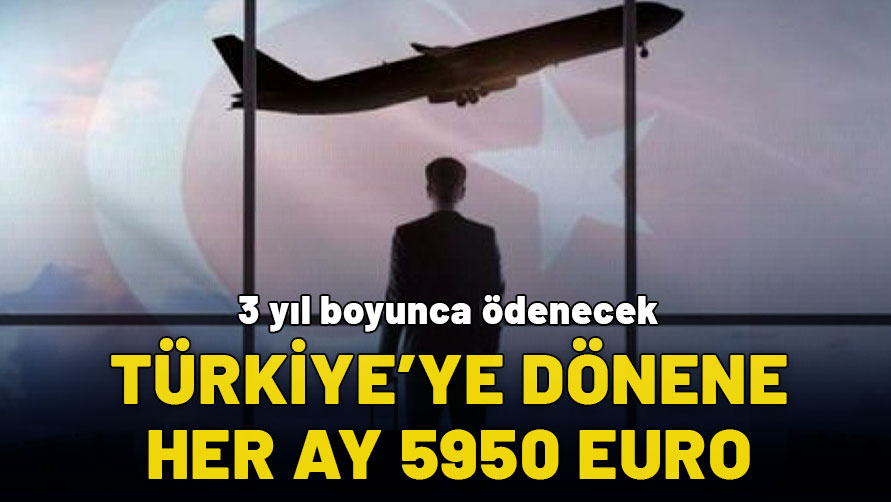 Türkiye'ye dönsünler diye 5 bin 950 euro verecekler: Hem de 3 yıl boyunca