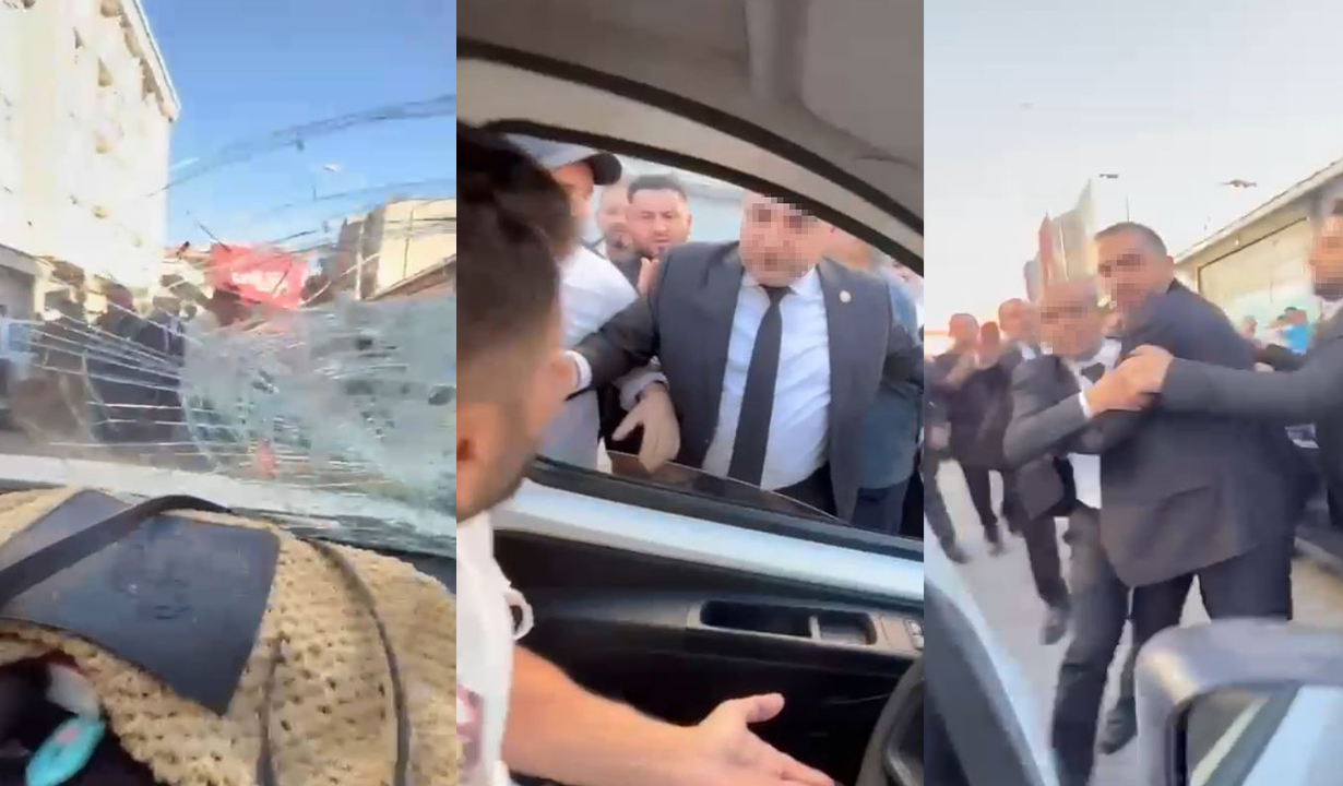 Hem suçlular hem güçlü! Yolu kapatan düğün konvoyundakiler yanında karısı bulunan adama saldırdı
