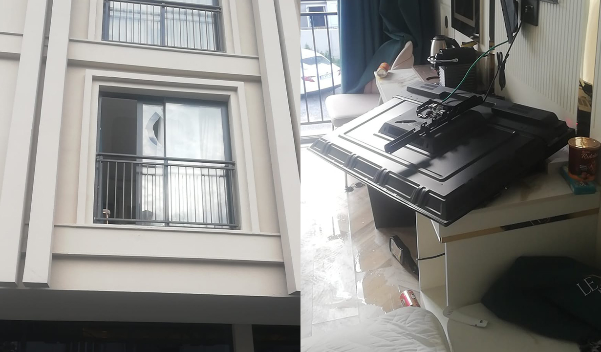 Pes dedirten olay!  İngiliz turistler otel odasını kullanılamaz hale getirdi