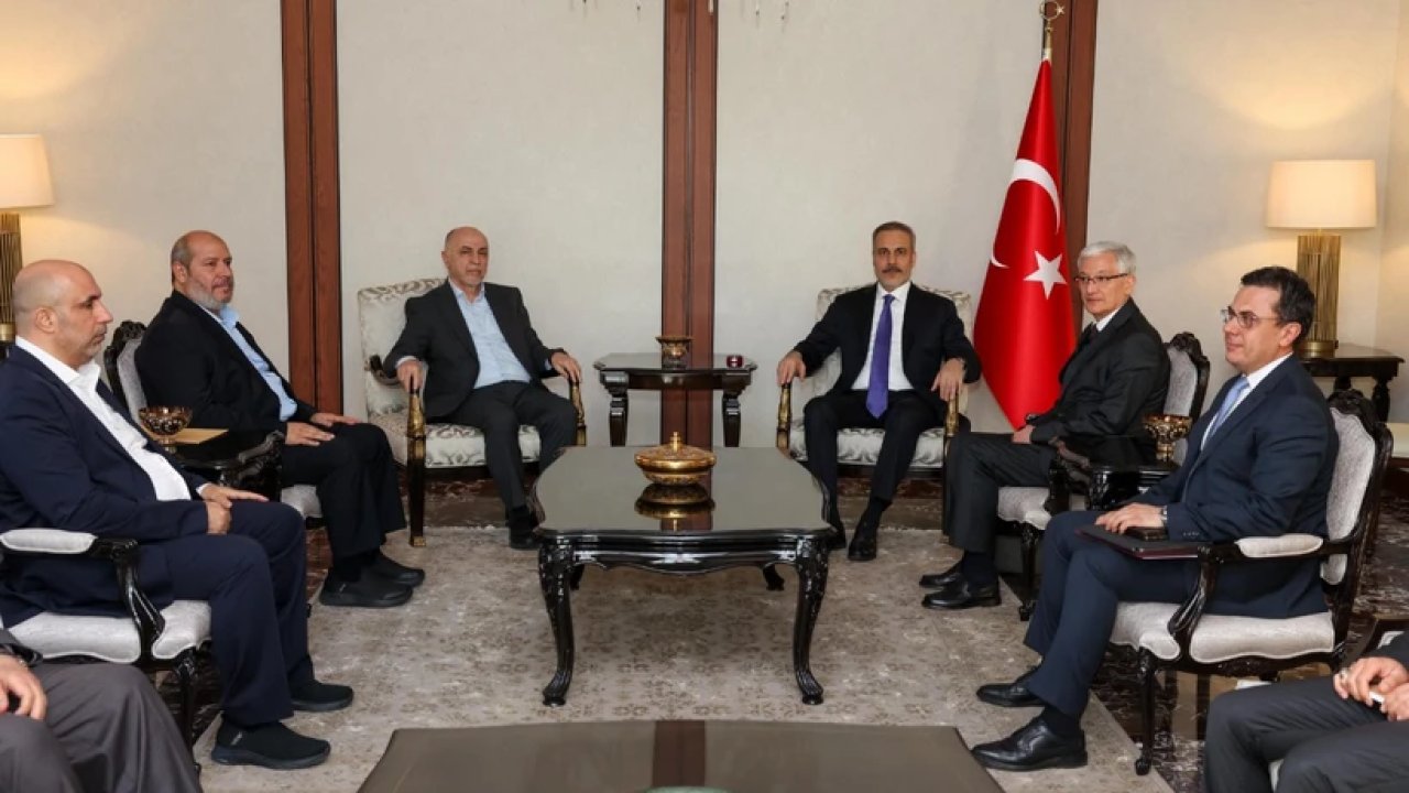 Dışişleri Bakanı Fidan, Hamas heyeti ile görüştü