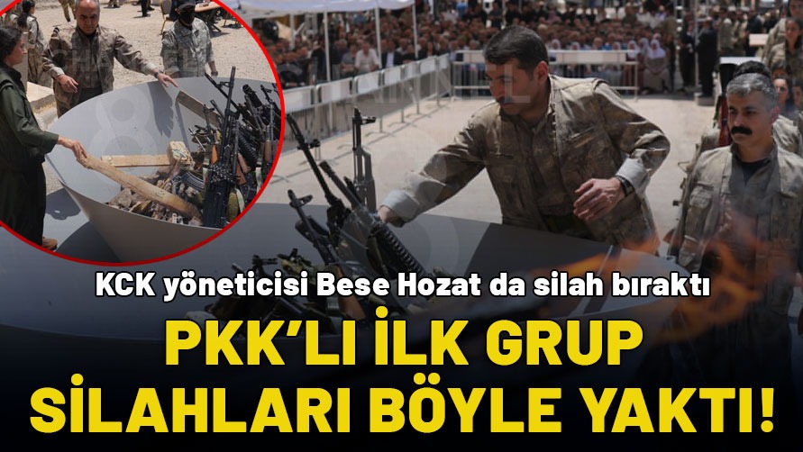 'Terörsüz Türkiye' sürecinde tarihi anlar! Silah bırakma anı böyle görüntülendi....
