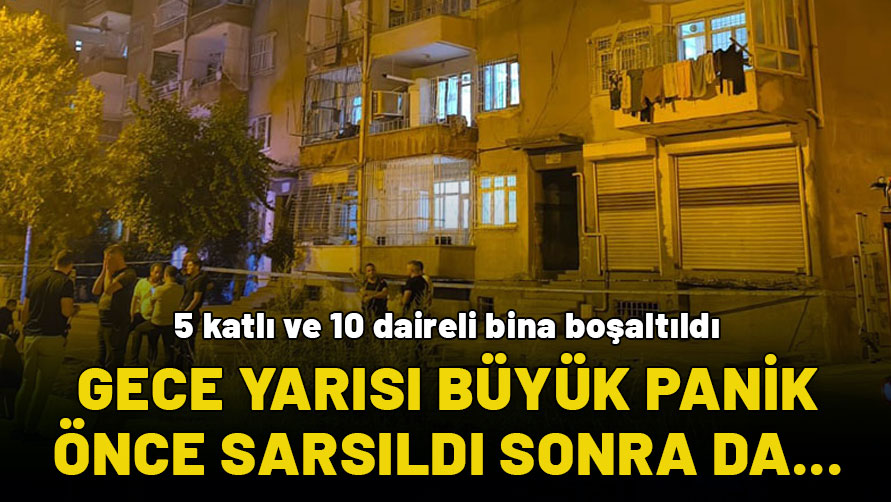 Önce sarsıldı sonra ses geldi: 5 katlı ve 10 daireli bina gece saatlerinde boşaltıldı!
