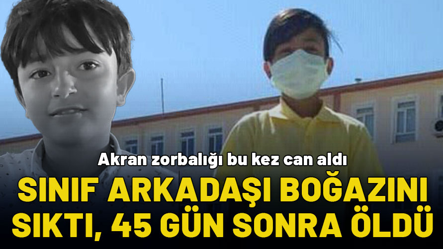 Sınıf arkadışının boğazını sıktığı Yusuf hayatını kaybetti: Akran zorbalığı can aldı