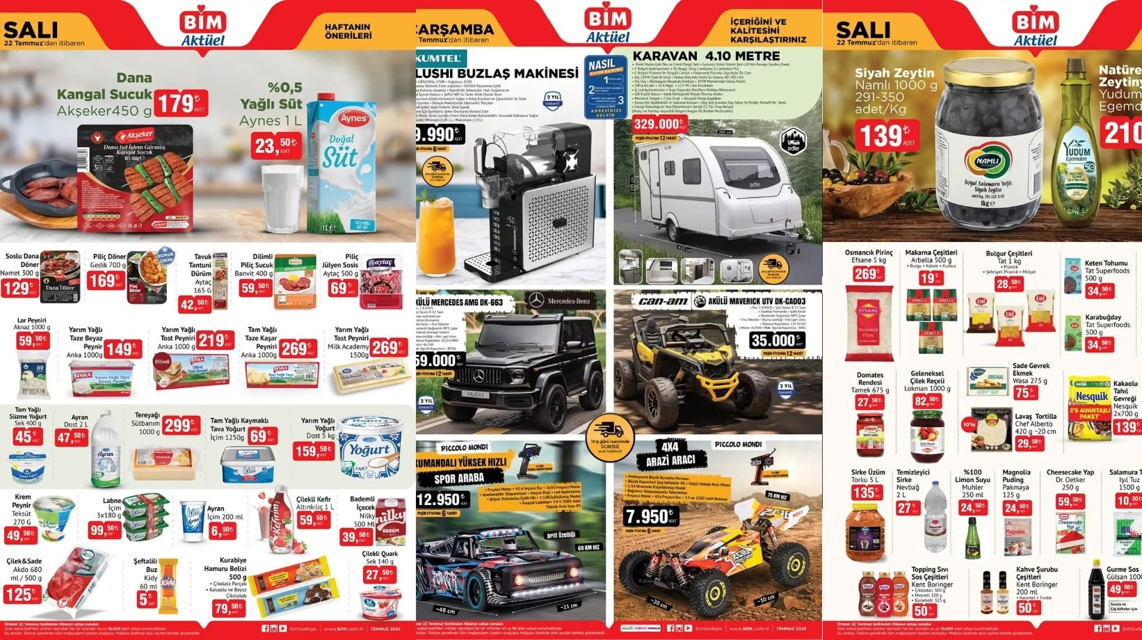 BİM'E ÇEKME KARAVAN, BUZLAŞ MAKİNESİ VE AKÜLÜ MERCEDES GELİYOR: BİM 22 Temmuz aktüel kataloğunu duyurdu!