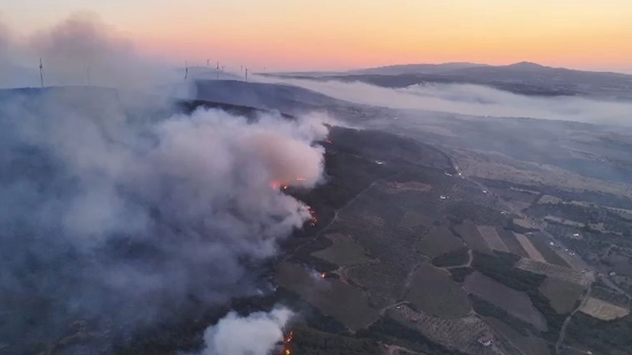Tekirdağ yanıyor! Alevler Çanakkale sınırını geçti