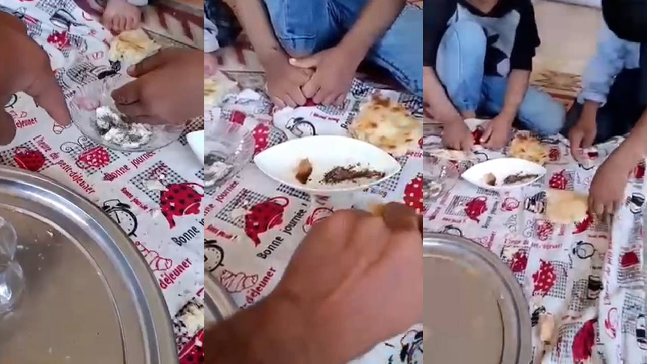 İnsanlık dışı görüntüler! Küçücük çocuklara hayvan dışkısı yedirdi