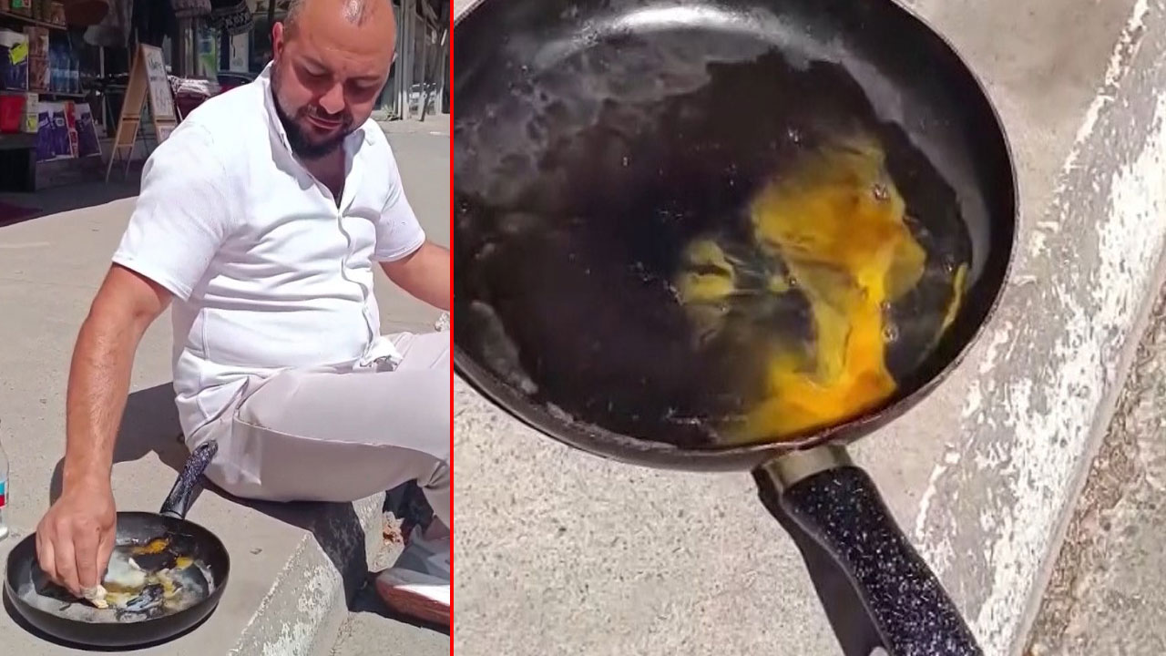Esnaf asfaltta yumurta pişirip yedi! İstanbul'da sıcaklık 40 dereceyi aşınca...