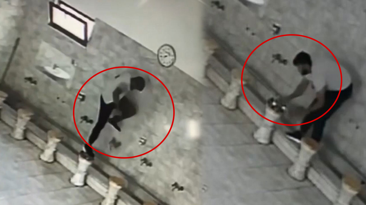 Caminin musluklarını kırıp çalmıştı! Polisten kaçamadı