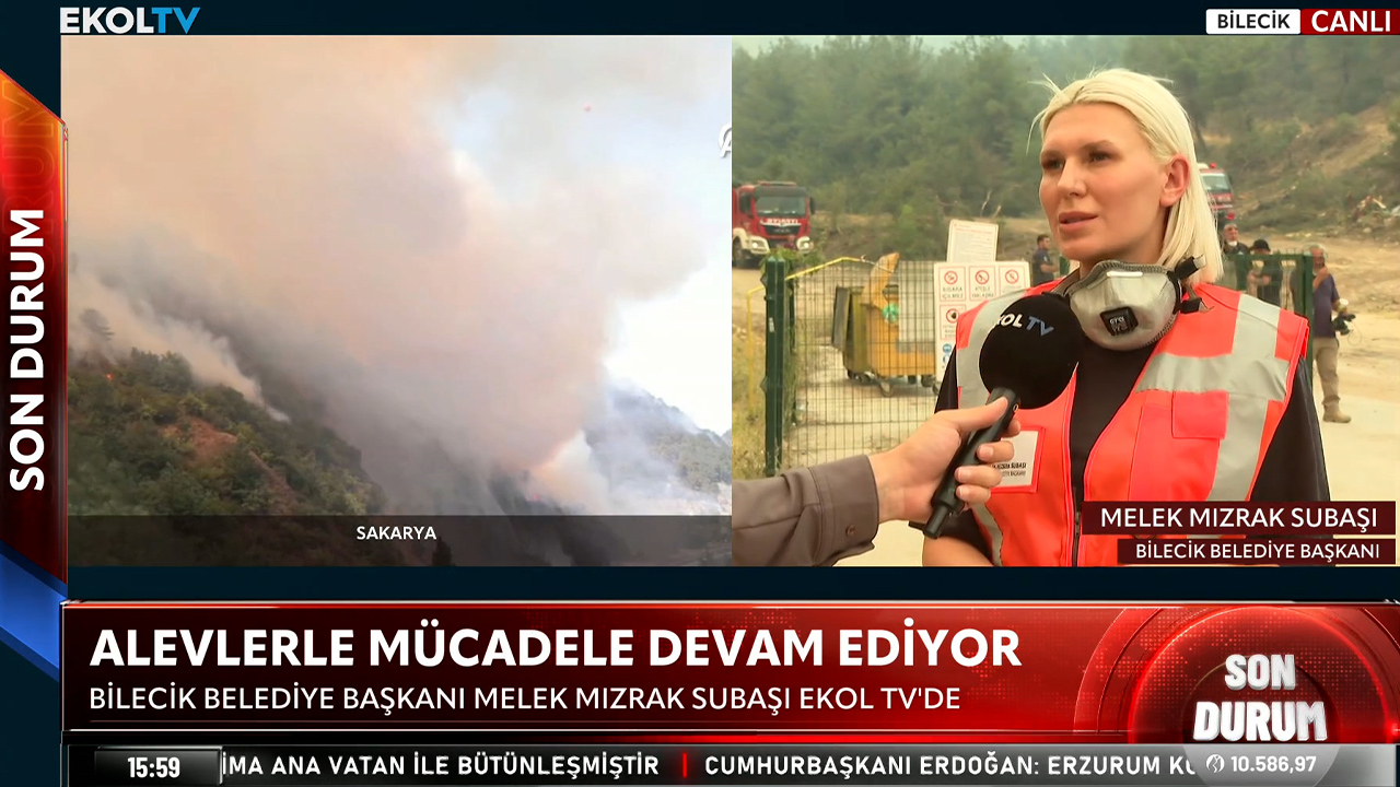 Bilecik Belediye Başkanı Melek Mızrak Subaşı açıkladı: Yangında 300 hane tahliye edildi