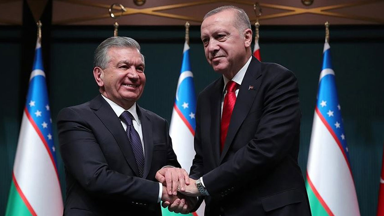 Erdoğan Özbekistan Cumhurbaşkanı Mirziyoyev ile görüştü