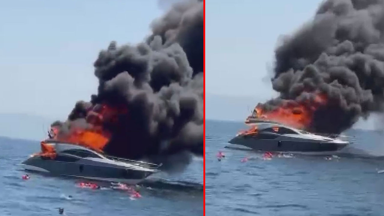 Kınalıada açıklarında teknede korkutan yangın: 16 kişi kurtarıldı!