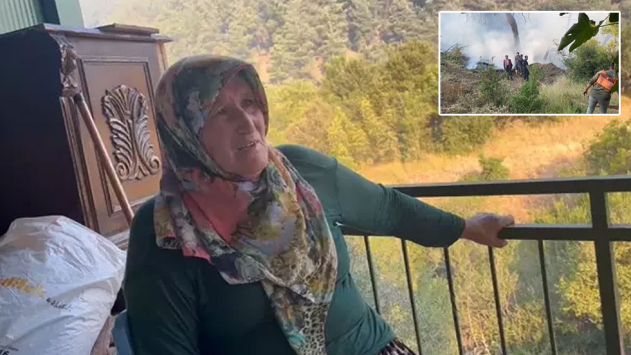 Alevlerin ortasında kaldı: Çocuklarım yanacak diye çok korktum