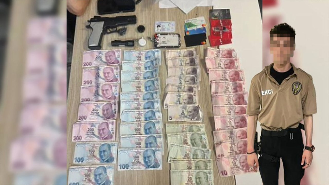 Oyuncak silahla gasp! Sahte bekçi yakayı ele verdi