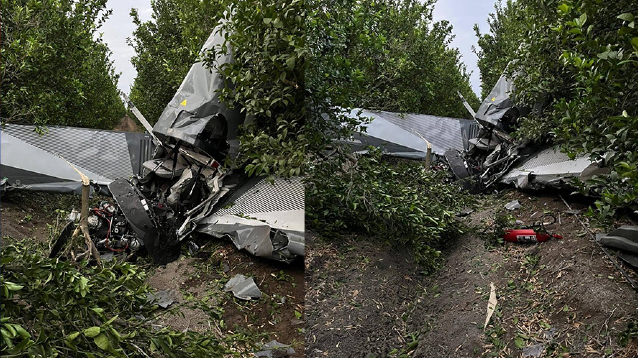 Adana'da uçak kazası: 2 kişi yaralandı!