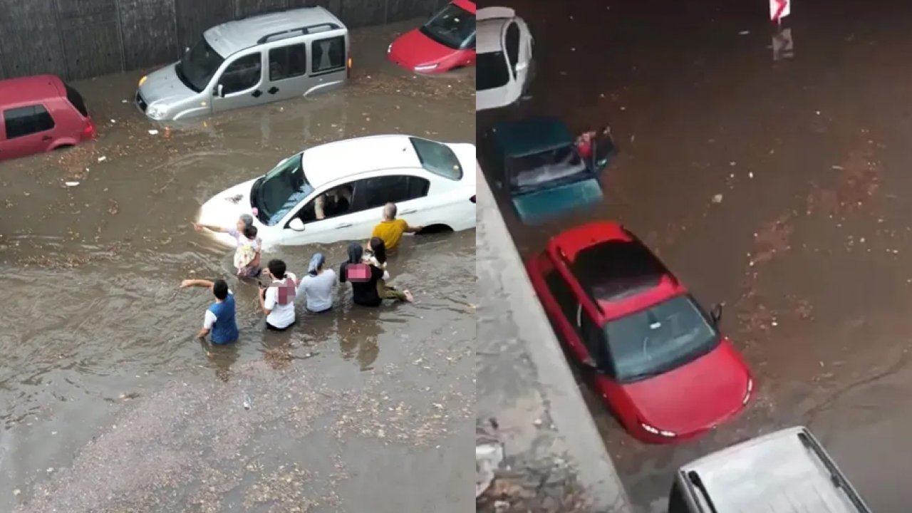 Denizli'de sağanak hayatı felç etti: Alt geçitte can pazarı!