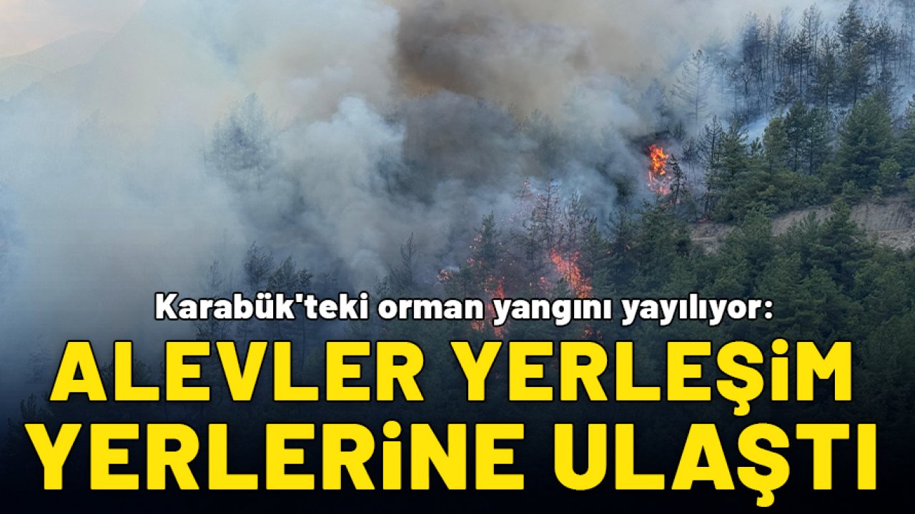 Karabük'teki orman yangını yayılıyor: Alevler yerleşim yerlerine ulaştı!