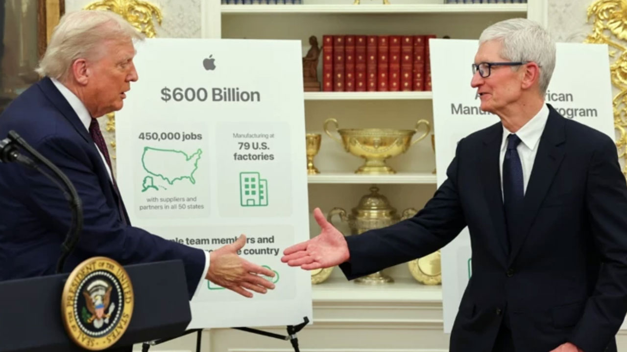 400 milyar dolarlık fotoğraf! Trump ve Tim Cook Beyaz Saray'da buluştu, hisseler uçtu