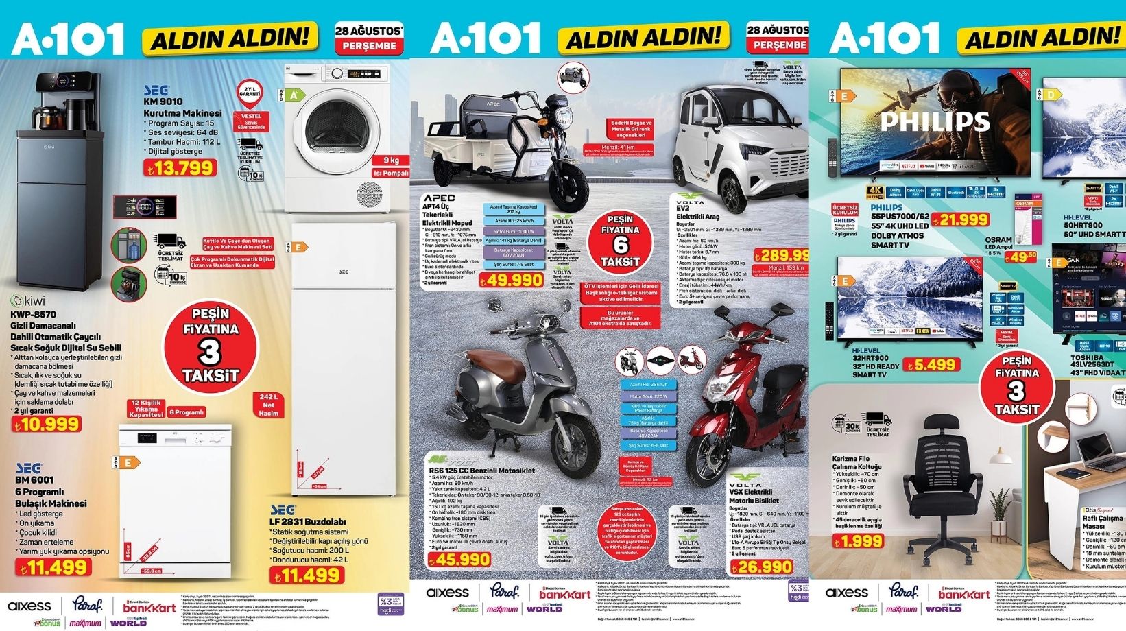 A101'e otomatik çaycılı su sebili ve Volta elektrikli araç geliyor: A101 28 Ağustos indirim kataloğunu duyurdu!