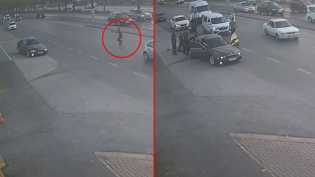 Film sahnelerini aratmayan kovalamaca: Trafik magandası lastiğine ateş edilerek durduruldu!